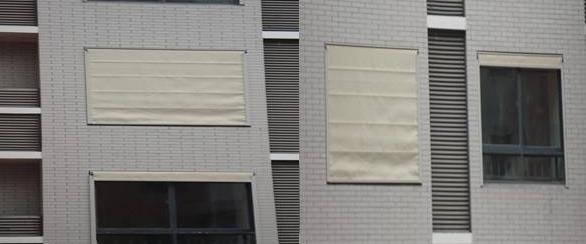外遮阳织物卷帘